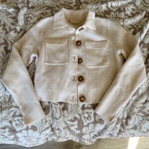 Sezane betty cardigan xs cream/off white